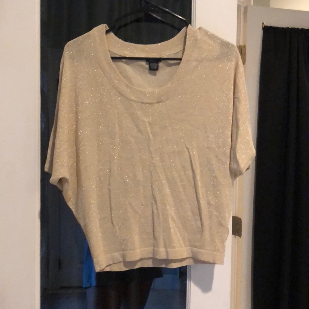 sparkly gold top